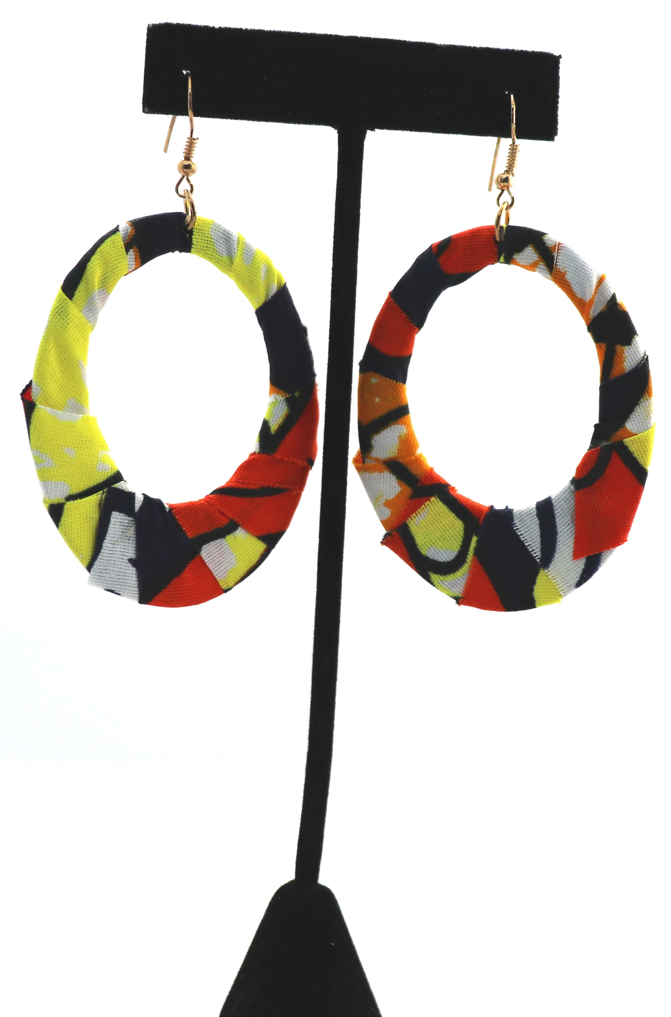 African Print Oval Hoops 1 - Image 2
