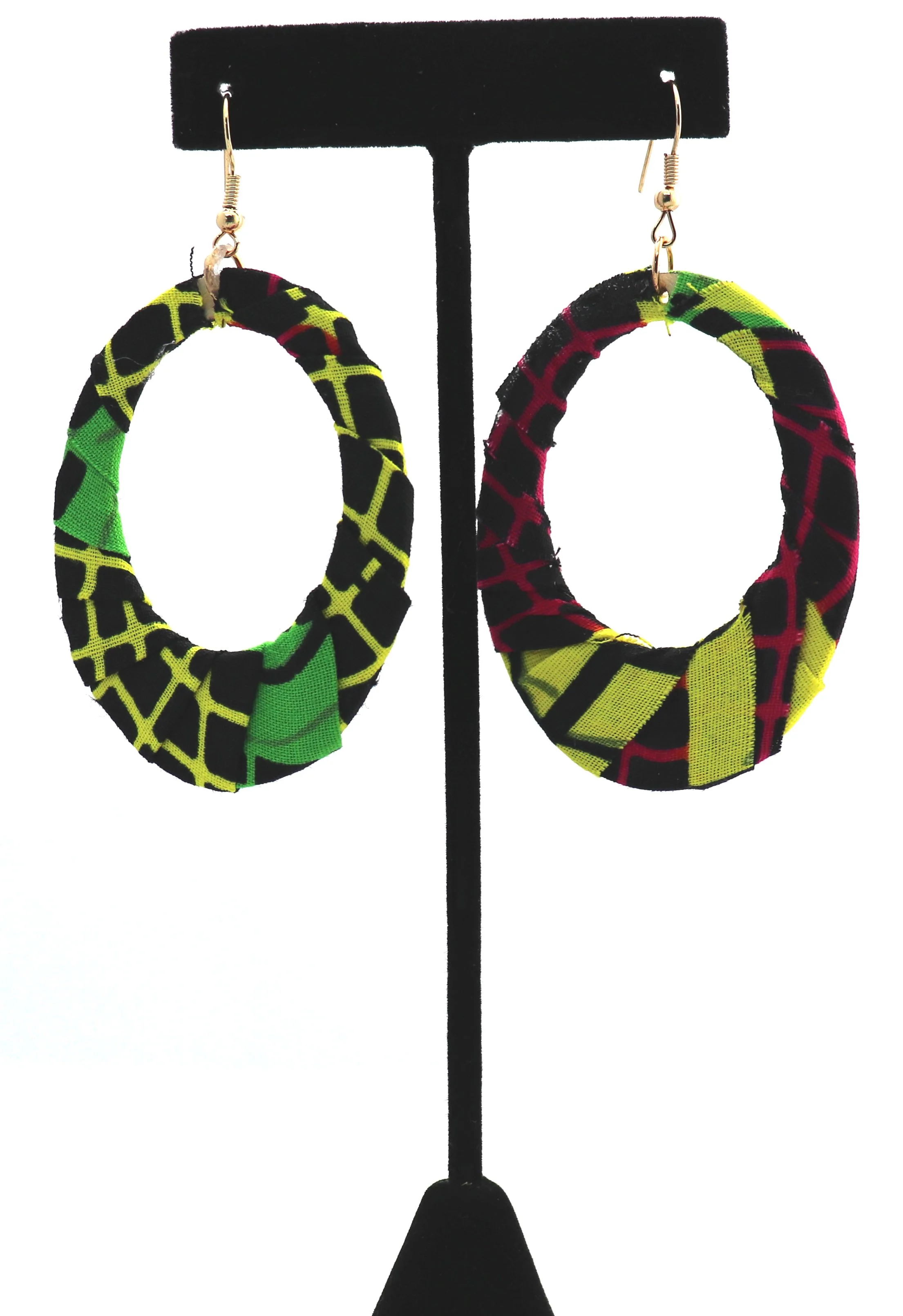 African Print Oval Hoops 1 - Image 3