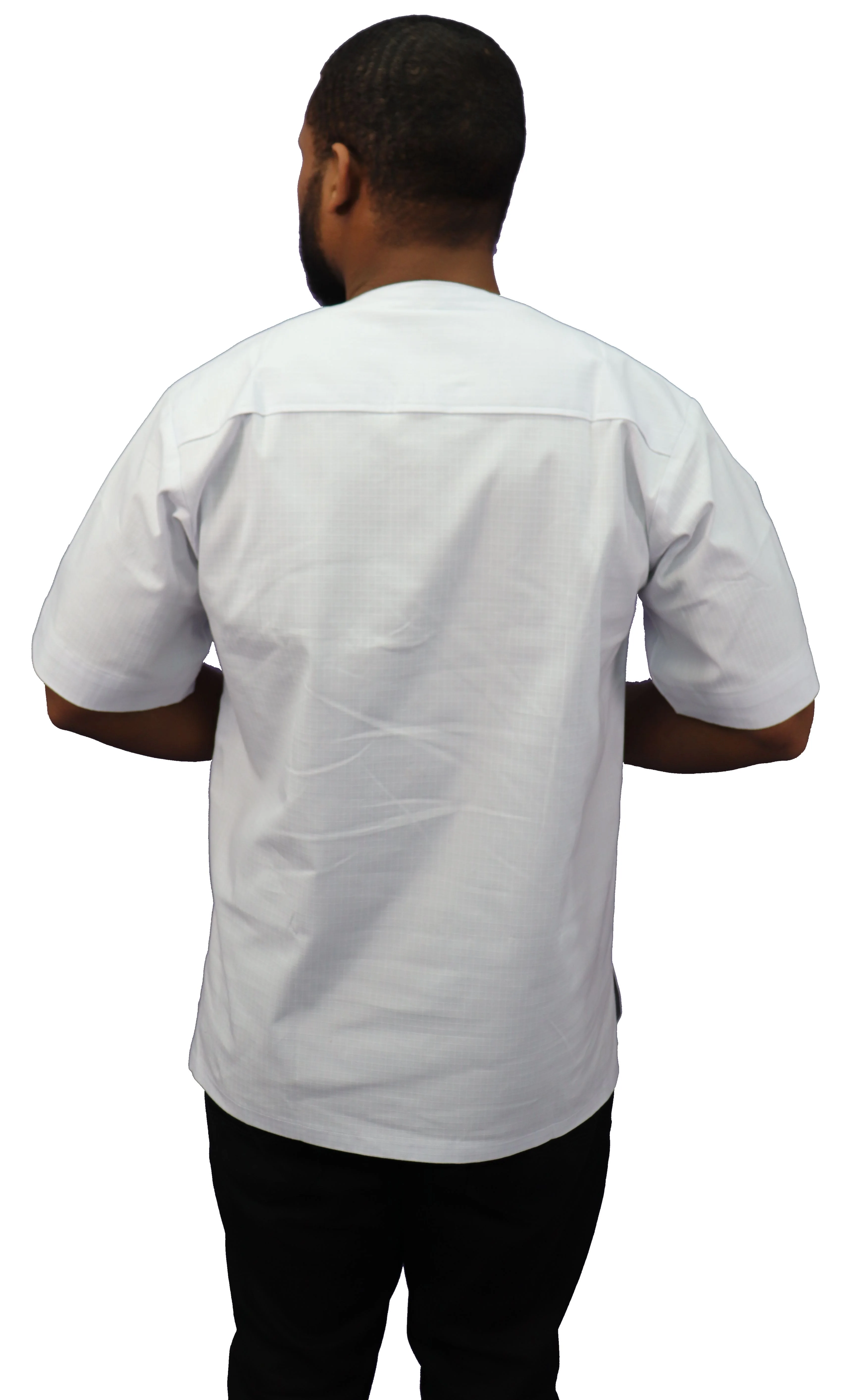 African Embroidery Short Sleeve Dashiki (Gold Thread) - 002 - Image 3