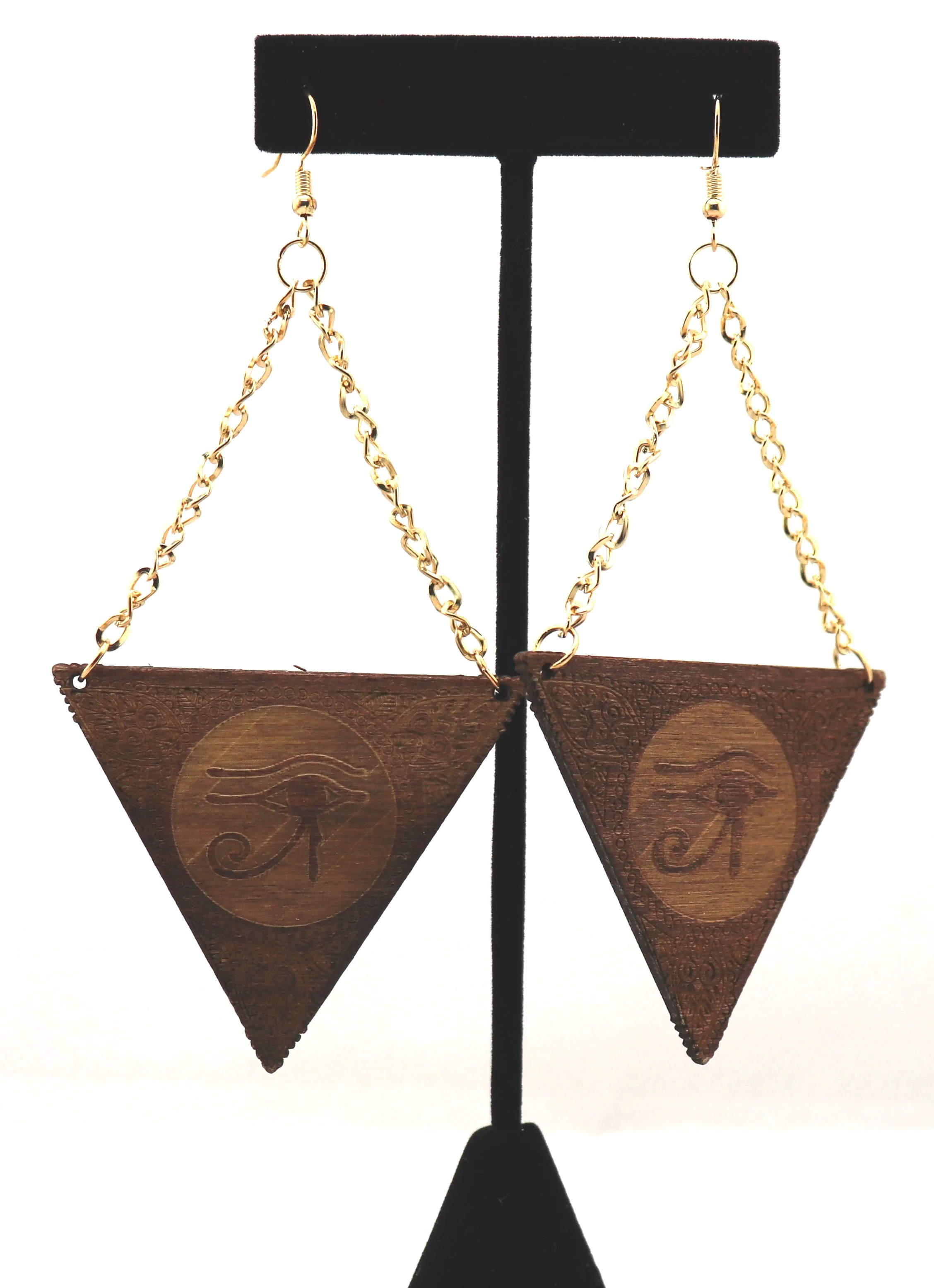 Eye of Ra Pyramid Earrings - Image 2